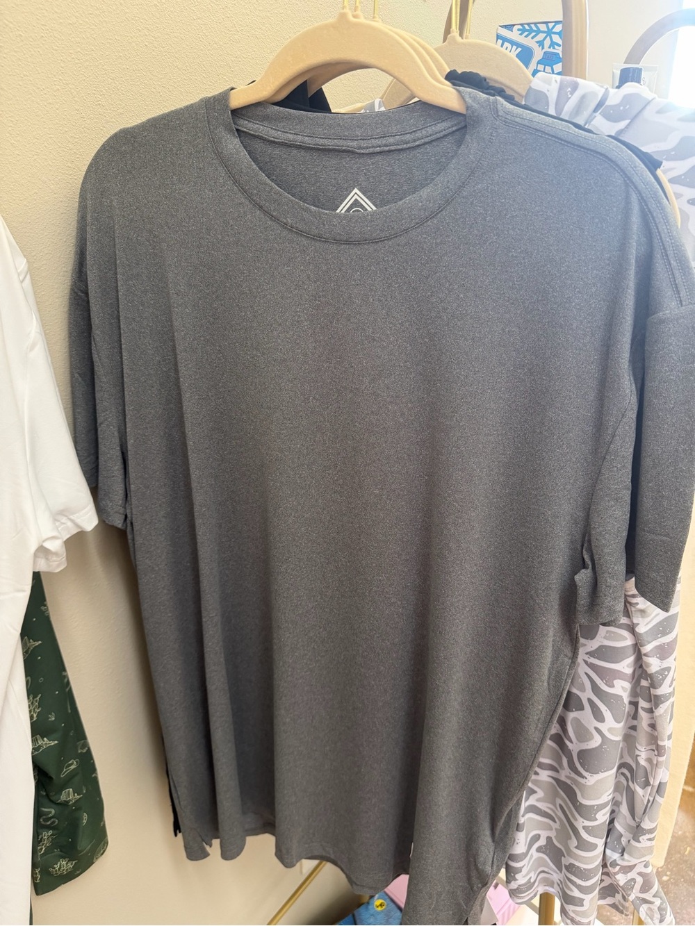 BURLEBO Men's Crew Neck T-Shirt - Dark Gray